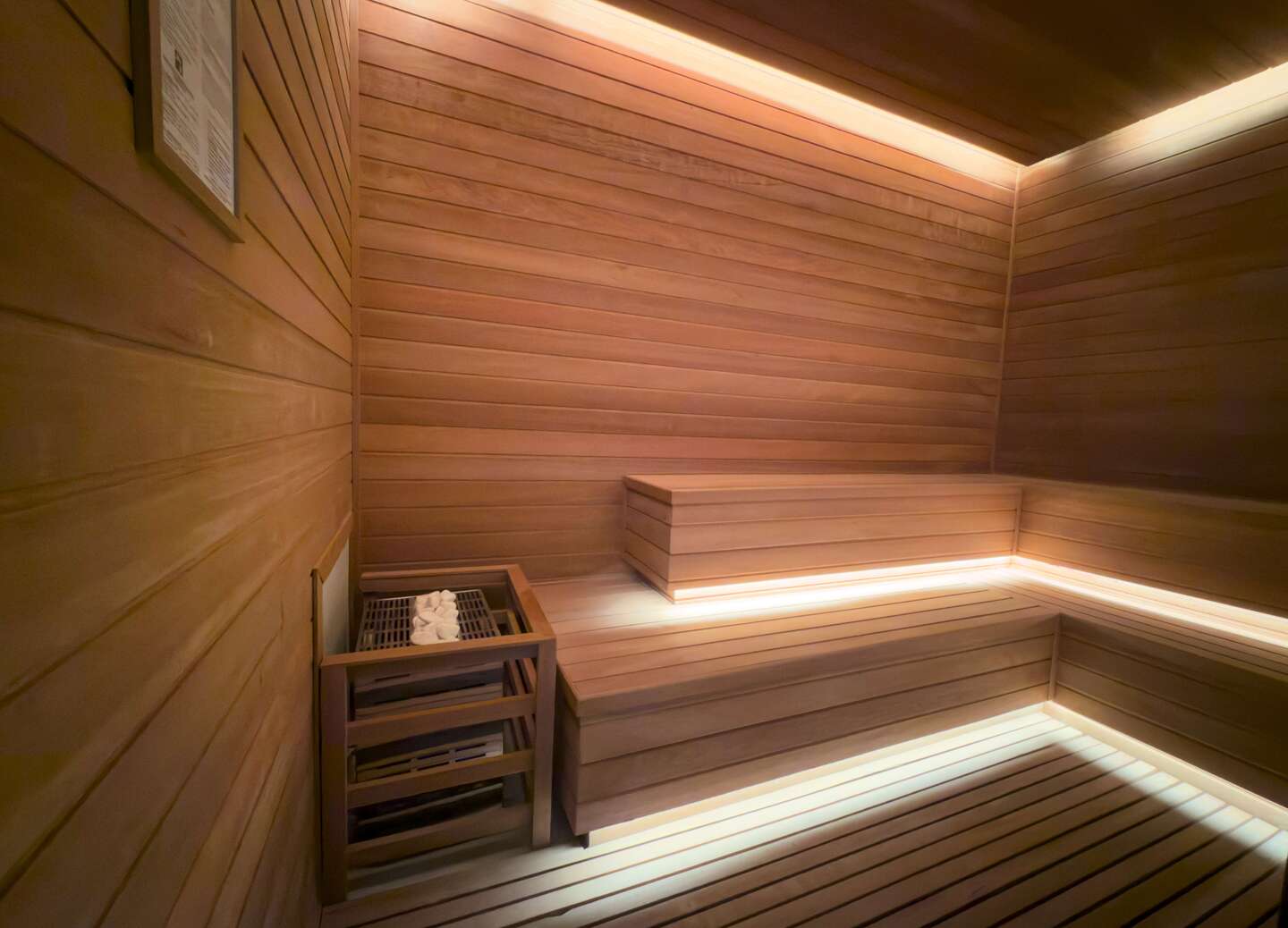 Sauna seca do River South Residences, foto real