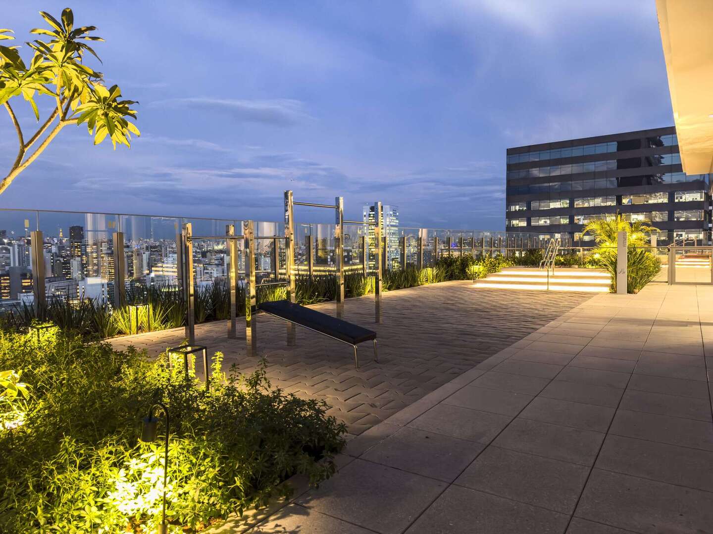 Fitness externo do River South Residences, foto real